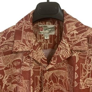 Vintage Hilo Hattie The Hawaiian Original Shirt Fish Men’s Made in Hawaii sz M